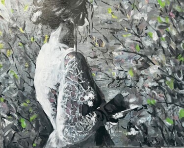 Peinture intitulée "In the garden" par Natalia Arndt, Œuvre d'art originale, Acrylique