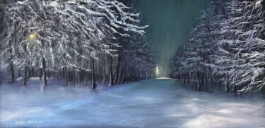 Pintura titulada "winter walk  pastel" por Natalia Balashova. Pastelist., Obra de arte original, Pastel