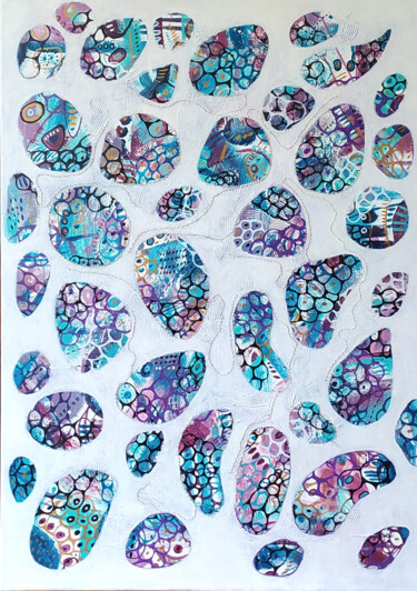 Malarstwo zatytułowany „The Sea Stones” autorstwa Natalia Berezina (natimade), Oryginalna praca, Akryl