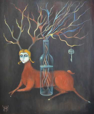 Painting titled ""Торжество вечного…" by Natalia Chaikovskaia, Original Artwork, Tempera