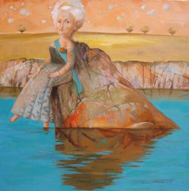 Pittura intitolato "Catherine chair on…" da Natalia Derevianko, Opera d'arte originale