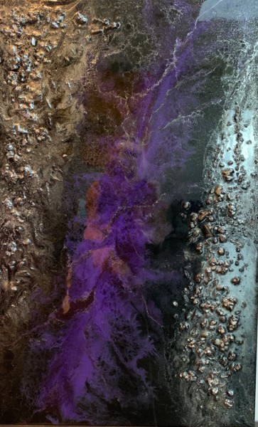 Pittura intitolato "purple way" da Natalia Fulterer, Opera d'arte originale, Tempera