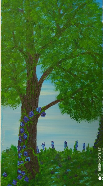 제목이 "Wood. Summer/Древо.…"인 미술작품 Наталья Иванова로, 원작, 아크릴 나무 들것 프레임에 장착됨