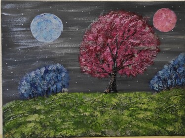 제목이 "Многолуние"인 미술작품 Наталья Иванова로, 원작, 아크릴 나무 들것 프레임에 장착됨