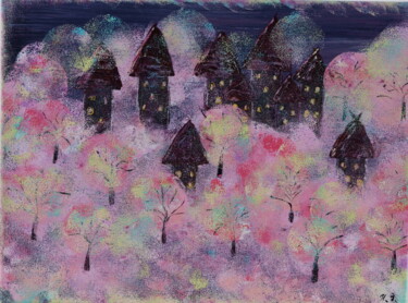 Ζωγραφική με τίτλο "Rainbow dust/Радужн…" από Наталья Иванова, Αυθεντικά έργα τέχνης, Ακρυλικό Τοποθετήθηκε στο Ξύλινο φορεί…