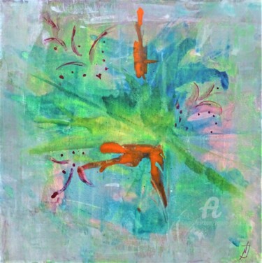 Schilderij getiteld "Atmung des Frühlings" door Natalia Jelusic, Origineel Kunstwerk, Acryl