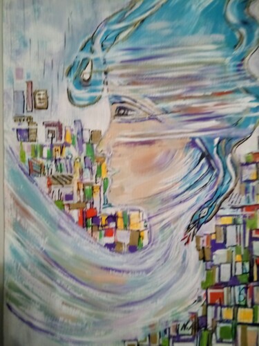 Картина под названием "Loading" - Natalia Kairies, Подлинное произведение искусства, Акрил Установлен на Другая жесткая пане…