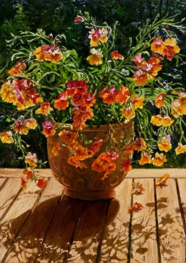 Malerei mit dem Titel "Sunny Mood" von Natalia Korbukh, Original-Kunstwerk, Öl