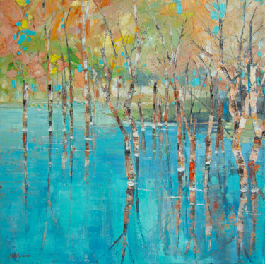 Malarstwo zatytułowany „WITHERED TREES, 40x…” autorstwa Natalia Korneeva, Oryginalna praca, Olej