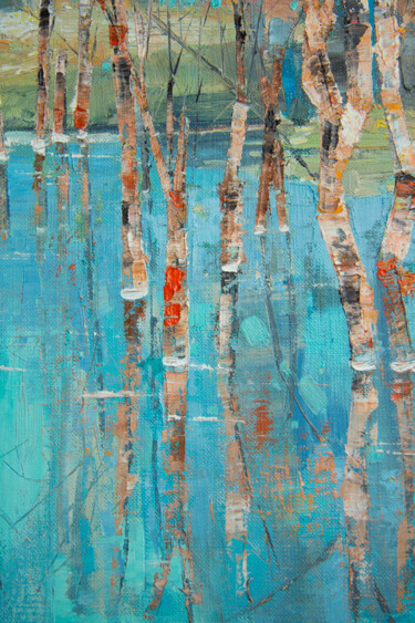 Peinture intitulée "WITHERED TREES #2,…" par Natalia Korneeva, Œuvre d'art originale, Huile