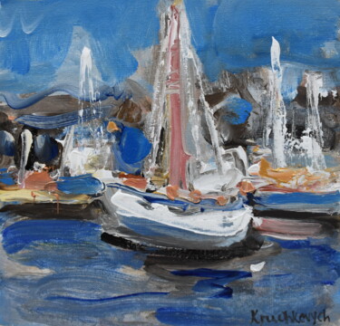 "The boats" başlıklı Tablo Natalia Kruchkevych tarafından, Orijinal sanat, Akrilik