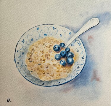 Peinture intitulée ""Porridge,sir" or a…" par Natalia Kuznetsova, Œuvre d'art originale, Aquarelle