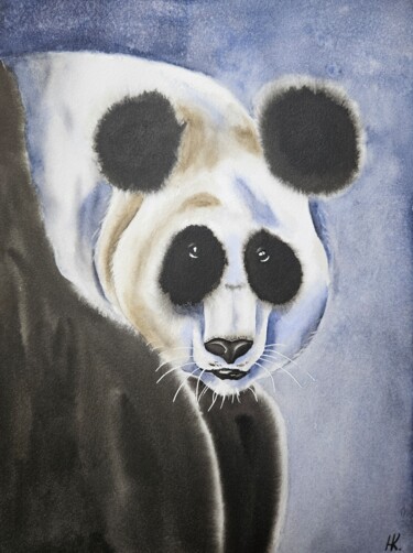 Malarstwo zatytułowany „Panda” autorstwa Natalia Kuznetsova, Oryginalna praca, Akwarela
