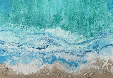Malarstwo zatytułowany „Waves of the ocean” autorstwa Natalia Mcmillian, Oryginalna praca, Akryl