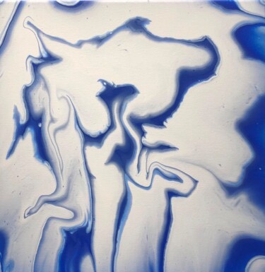 Ζωγραφική με τίτλο "Blue clouds" από Natalia Paliy (Palinart), Αυθεντικά έργα τέχνης, Ακρυλικό