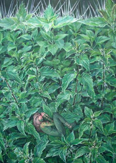 Peinture intitulée "Nettle" par Natalia Rezanova, Œuvre d'art originale, Acrylique