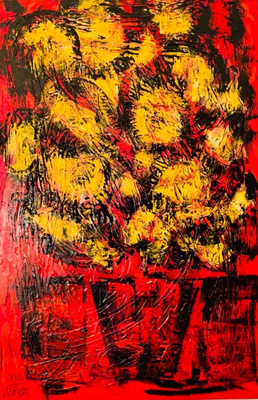 제목이 "Yellow Flowers in R…"인 미술작품 Natalia Rose로, 원작, 아크릴 나무 들것 프레임에 장착됨