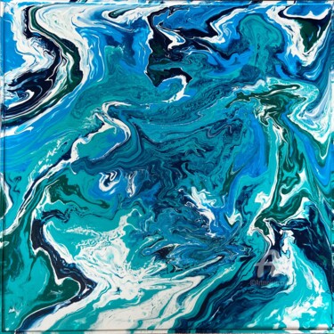 Картина под названием "The Ocean" - Natalia Schaefer (NataliaS Art), Подлинное произведение искусства, Акрил