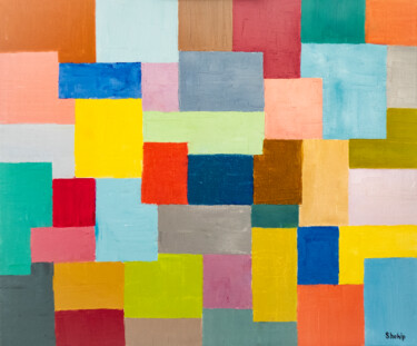 Картина под названием "Another colorful wo…" - Natalia Shchipakina, Подлинное произведение искусства, Масло Установлен на Де…