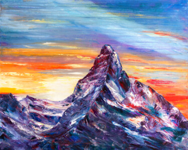 Schilderij getiteld "Mountain of Mountai…" door Natalia Shchipakina, Origineel Kunstwerk, Olie