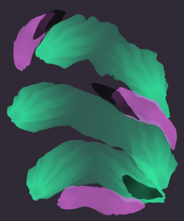 数字艺术 标题为“Abstract Green seaw…” 由Natalia Tremasova, 原创艺术品, 数字油画