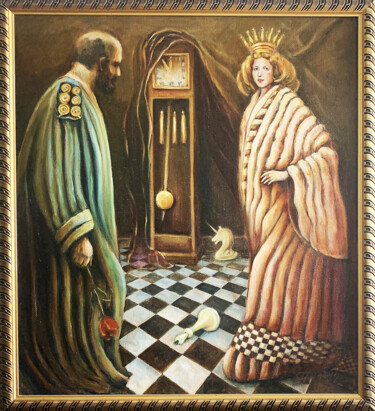 Pintura intitulada "Queen's move or ete…" por Natalia Yakorieva, Obras de arte originais, Óleo
