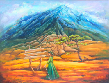 Painting titled "Kilimanjaro" by Natalia Yakorieva, Original Artwork, Oil