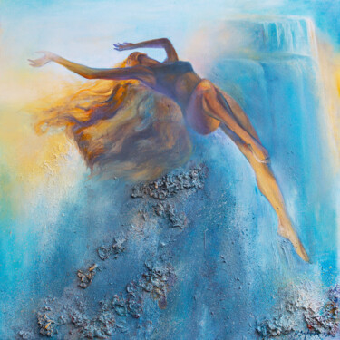 Peinture intitulée ""In a stream"" par Natalia Baykalova, Œuvre d'art originale, Huile
