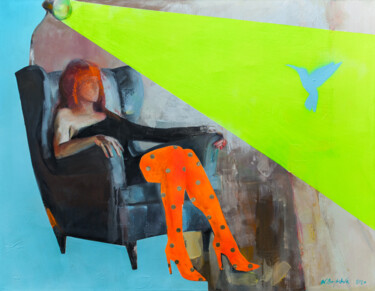 Картина под названием ""The story about us"" - Natalia Baykalova, Подлинное произведение искусства, Масло Установлен на Дере…