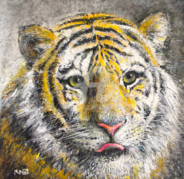 Pittura intitolato "Tiger" da Natalia Kuruch, Opera d'arte originale, Acrilico