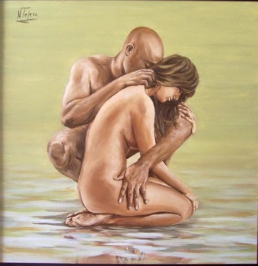 Pintura titulada "pareja" por Natalia Tejera, Obra de arte original