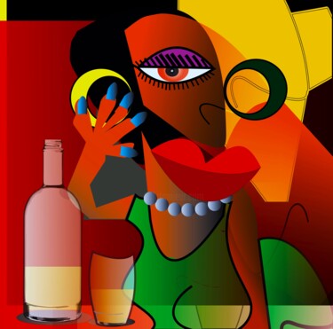 Artes digitais intitulada "DONA ROSA" por Natalicio Borges Jr, Obras de arte originais, Trabalho Digital 2D