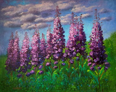 Peinture intitulée "''Blooming Sally''" par Natalie Aleksejeva (NatalieVerve), Œuvre d'art originale, Huile Monté sur Châssi…