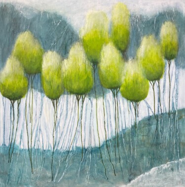 Painting titled "Tree Connection" by Natalie Aleksejeva (NatalieVerve), Original Artwork, Acrylic