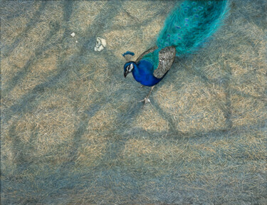 Картина под названием "Peacock" - Natalie Levkovska, Подлинное произведение искусства, Масло