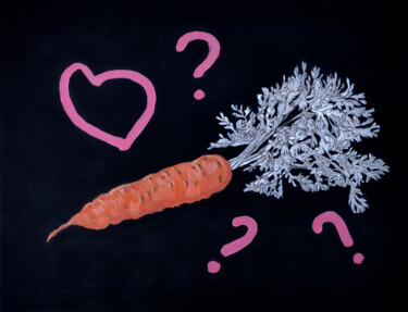 Rysunek zatytułowany „Carrot-Love / Любов…” autorstwa Natalie Levkovska, Oryginalna praca, Gwasz