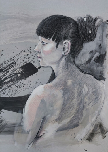 图画 标题为“Auguste's portrait” 由Natalie Levkovska, 原创艺术品, 彩画
