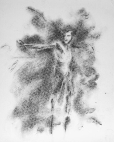 Drawing titled "Sacrifice" by Natalie Roy, Original Artwork, Charcoal