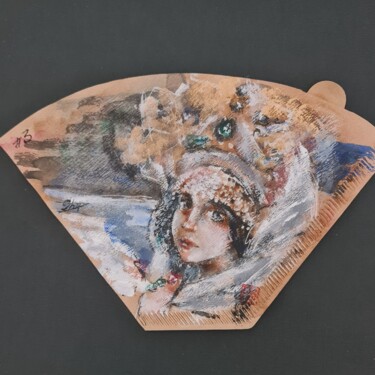 Dessin intitulée "Portrait of the Swa…" par Natalie Shiporina, Œuvre d'art originale, Aquarelle Monté sur Carton