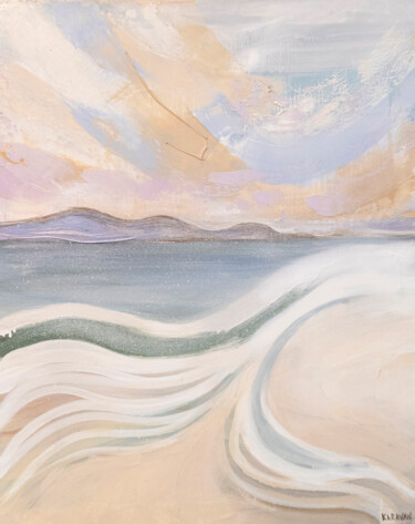 Malarstwo zatytułowany „The sound of wave -…” autorstwa Nataliia Karavan, Oryginalna praca, Olej
