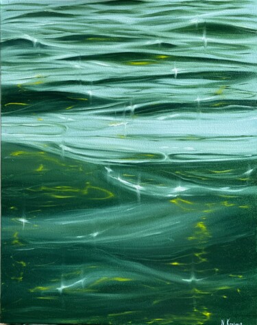 Peinture intitulée "mystical water" par Nataliia Kozlova, Œuvre d'art originale, Huile Monté sur Châssis en bois