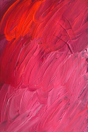 Painting titled "Pink sea" by Nataliia Lepikhina, Original Artwork, Acrylic