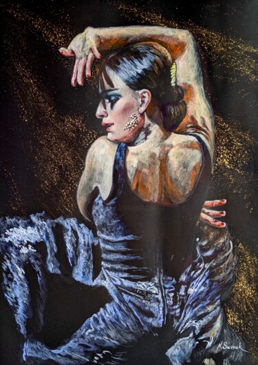 Malarstwo zatytułowany „"Madrid. Flamenco”…” autorstwa Nataliia Savchuk, Oryginalna praca, Akwarela