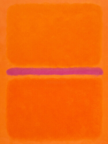 Painting titled "Orange Violet" by Nataliia Sydorova, Original Artwork, Oil Mounted on Wood Stretcher frame