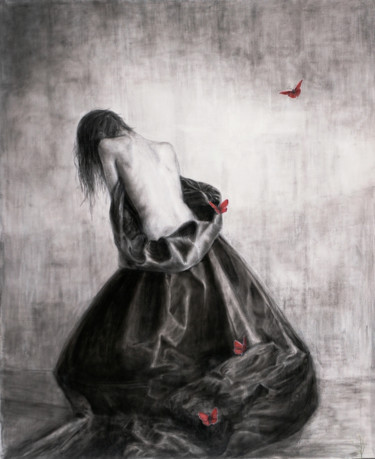 Pintura titulada "Princess" por Nataliya Bagatskaya, Obra de arte original, Carbón