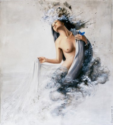Pittura intitolato ""Afrodite"" da Nataliya Bagatskaya, Opera d'arte originale, Acrilico