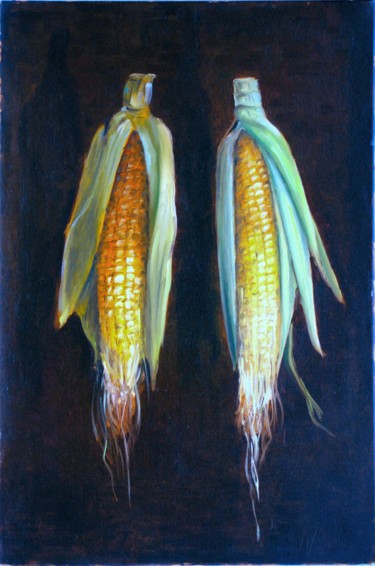 Peinture intitulée "Two Corns" par Nataliya Bagatskaya, Œuvre d'art originale, Huile