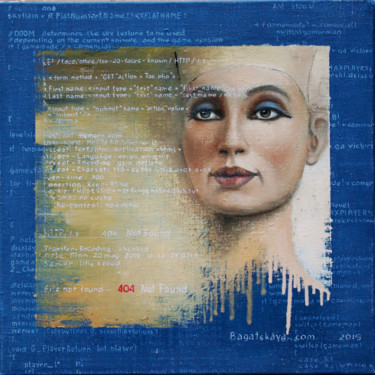 Pintura intitulada "File not Found" por Nataliya Bagatskaya, Obras de arte originais, Óleo