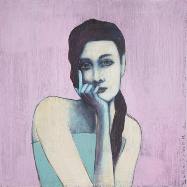 Malerei mit dem Titel "Stranger Girl-2" von Nataliya Bagatskaya, Original-Kunstwerk, Acryl