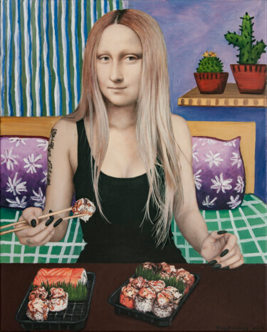 Painting titled ""The 10 Day Diet".…" by Nataliya Bagatskaya, Original Artwork, Acrylic